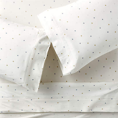 Comfy Tee Cool Multicolor Polka Dot Organic Cotton Jersey Kids Full Sheet Set