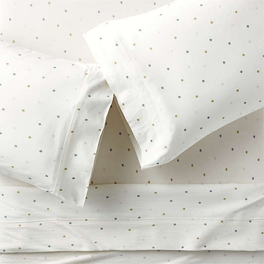 Comfy Tee Cool Multicolor Polka Dot Organic Cotton Jersey Kids Sheet Set