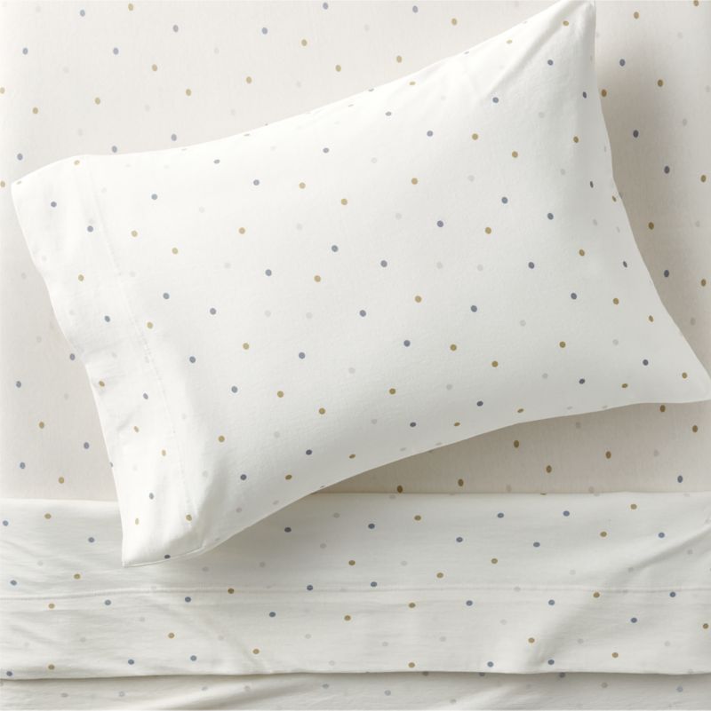 Comfy Tee Cool Multicolor Polka Dot Organic Cotton Jersey Kids Twin Sheet Set