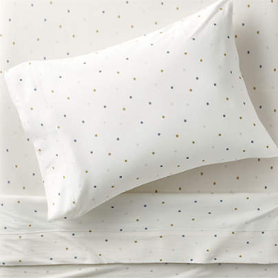 Comfy Tee Cool Multicolor Polka Dot Organic Cotton Jersey Kids Twin Sheet Set