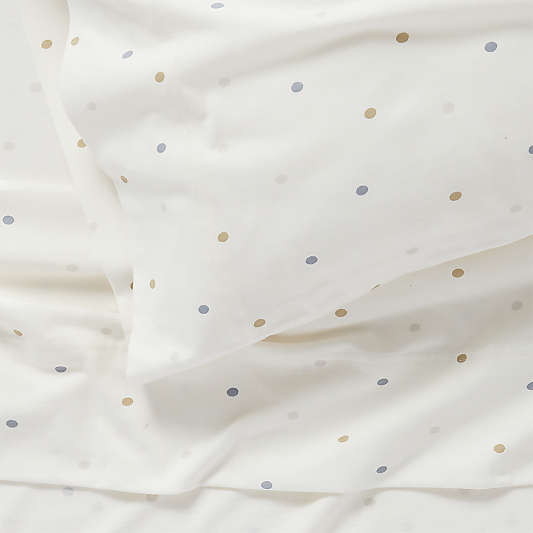 Comfy Tee Cool Multicolor Polka Dot Organic Cotton Jersey Kids Twin Sheet Set