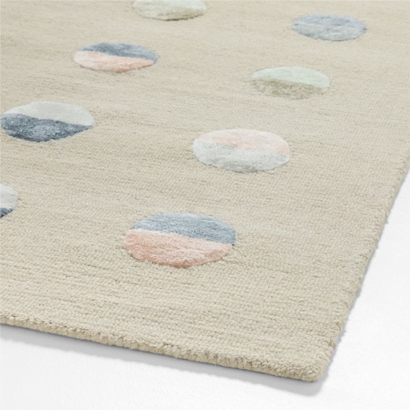 Multi Dot Cool Colorway Wool and Viscose Kids Area Rug 6'x9' - image 3 of 5