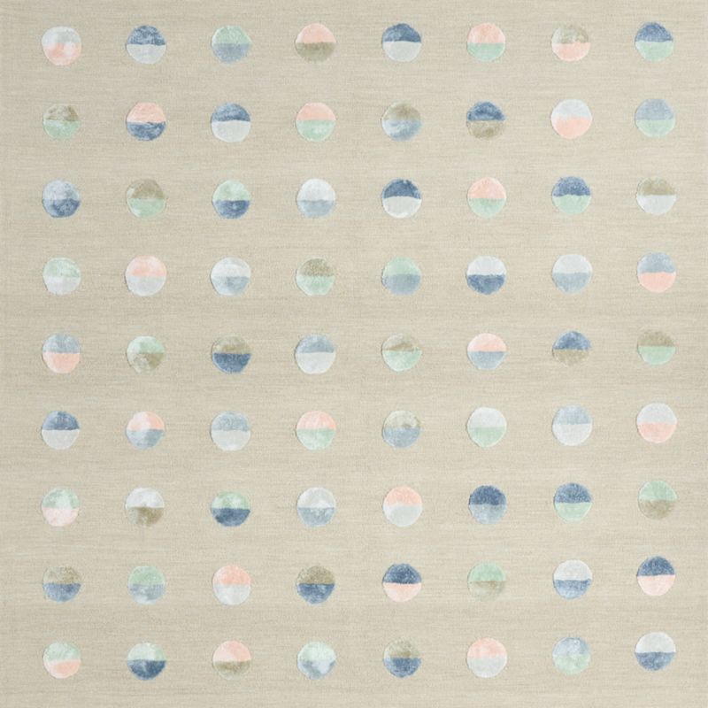 Multi Dot Cool Colorway Wool and Viscose Kids Area Rug 6'x9' - image 2 of 5