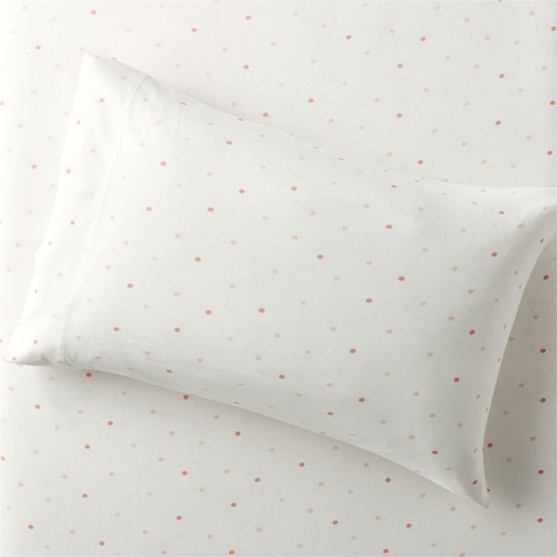 Comfy Tee Warm Multicolor Polka Dot Organic Cotton Jersey Kids Pillowcase