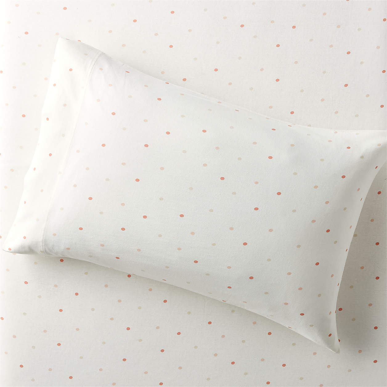 Modern Comfy Tee Warm Multicolor Polka Dot Organic Cotton Jersey Kids Pillowcase Crate & Kids