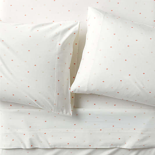 Comfy Tee Warm Multicolor Polka Dot Organic Cotton Jersey Kids Sheet Set