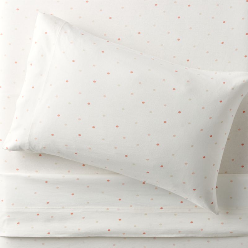 Comfy Tee Warm Multicolor Polka Dot Organic Cotton Jersey Kids Twin Sheet Set