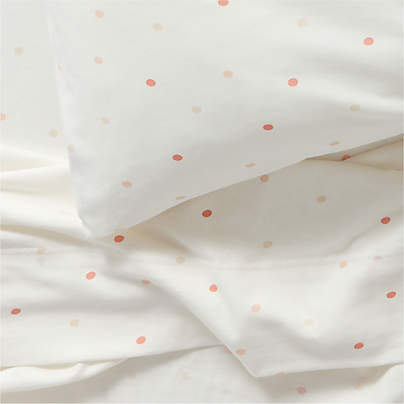 Comfy Tee Warm Multicolor Polka Dot Organic Cotton Jersey Kids Sheet Set