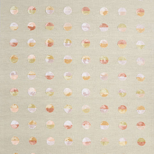 Multi Dot Warm Colorway Wool and Viscose Kids 12"x18" Rug Swatch