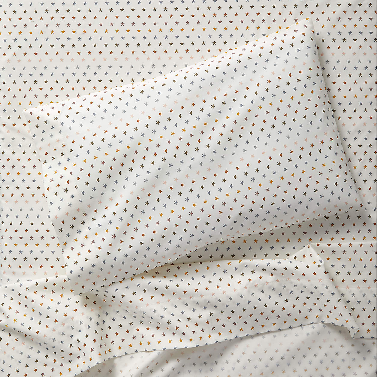Modern Star Multicolor Organic Cotton Toddler Sheet Set Crate & Kids