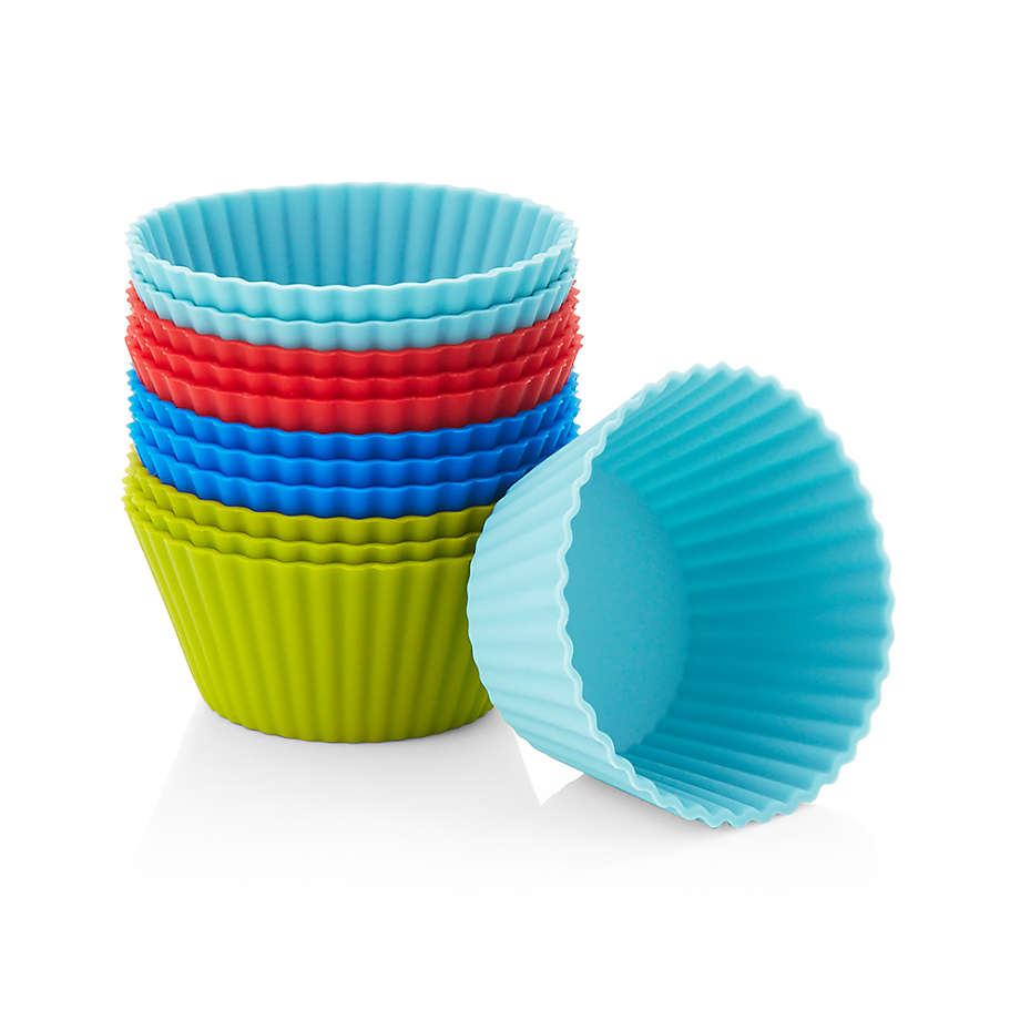 Set of 12 Multicolor Silicone Baking Cups