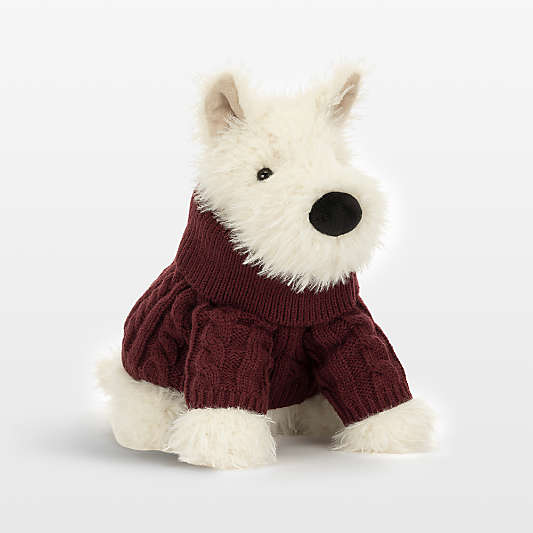 Jellycat Winter Jumper Munro Scottie Dog Kids Stuffed Animal