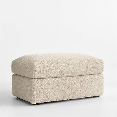 Murry Beige Sherpa Nursery Ottoman