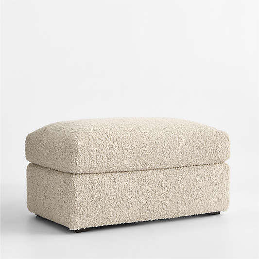Murry Beige Sherpa Nursery Ottoman