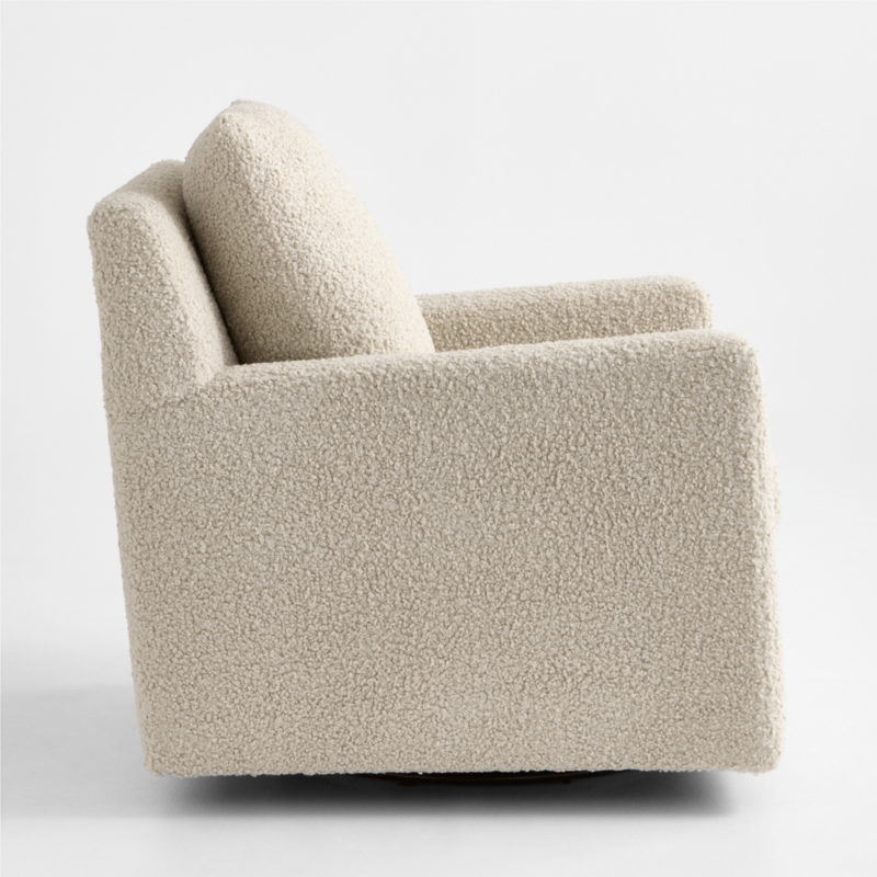 Murray Beige Sherpa Nursery Swivel Glider Chair - image 7 of 10