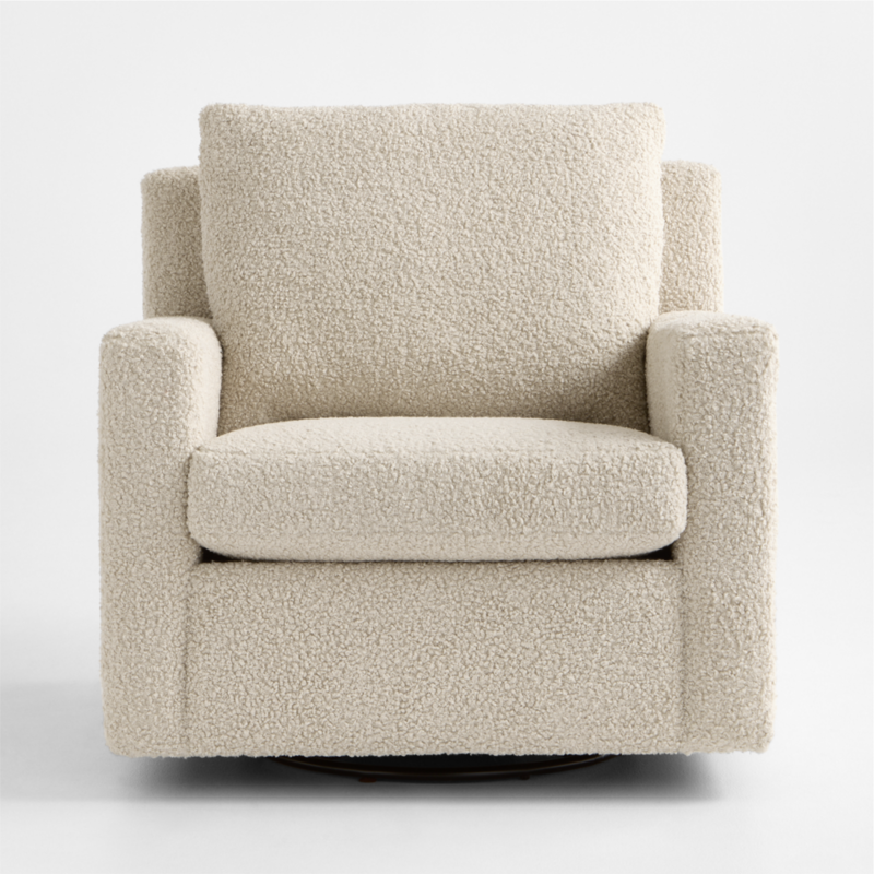Murray Beige Sherpa Nursery Swivel Glider Chair - image 5 of 10