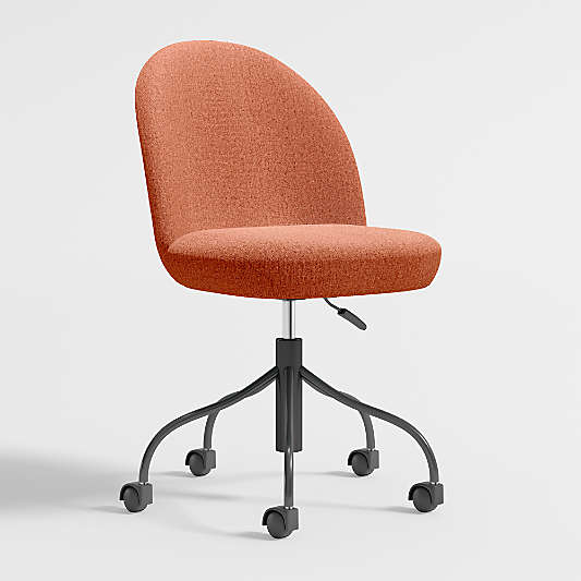 Musetta Upholstered Orange Kids Desk Chair