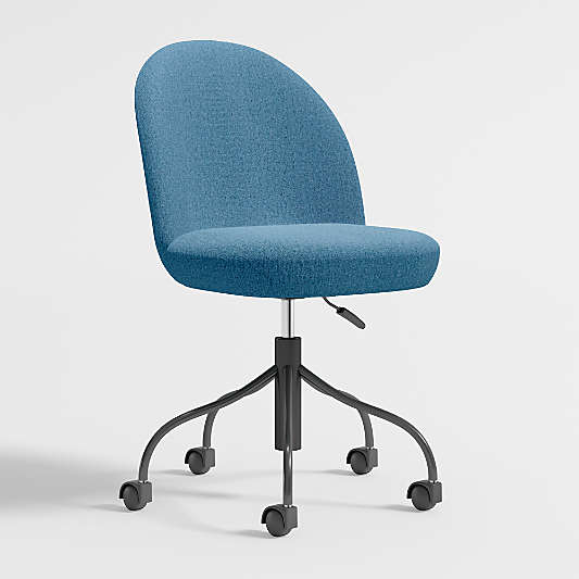 Musetta Upholstered Teal Kids Desk Chair