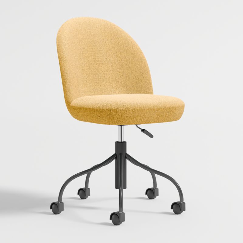Musetta Upholstered Yellow Kids Desk Chair | Crate & Kids