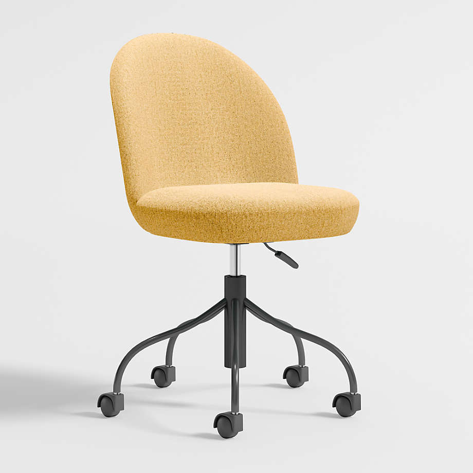 Musetta Upholstered Yellow Kids Desk Chair | Crate & Kids
