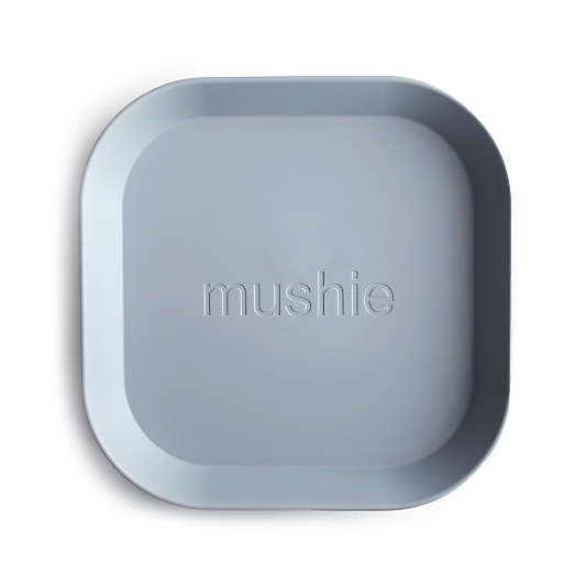 Mushie 2-Pack Cloud Square Plastic Dinner Plates