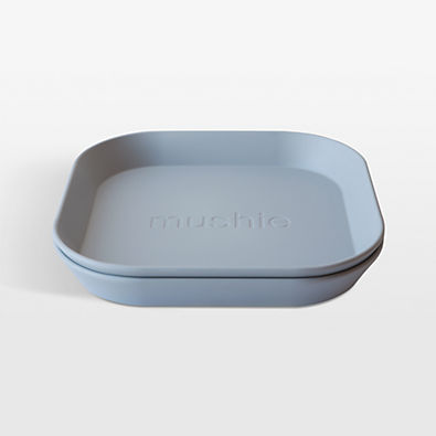 View Mushie 2-Pack Cloud Square Plastic Dinner Plates details