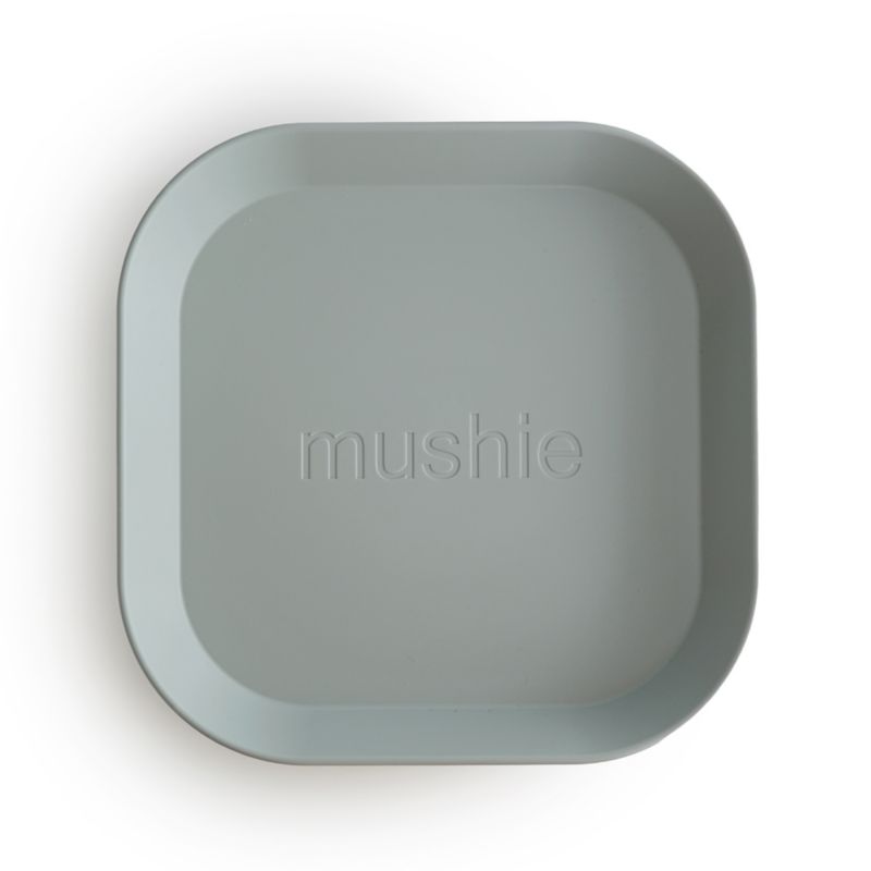 Mushie 2-Pack Sage Square Plastic Dinner Plates - image 3 of 4