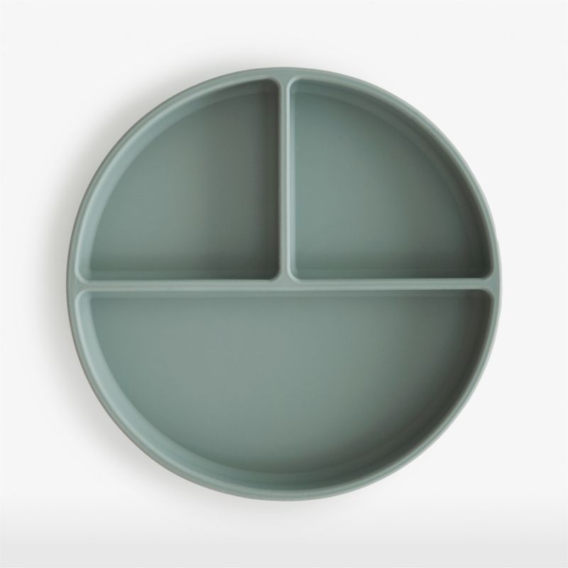 Mushie Green Suction Silicone Plate - image 0 of 14