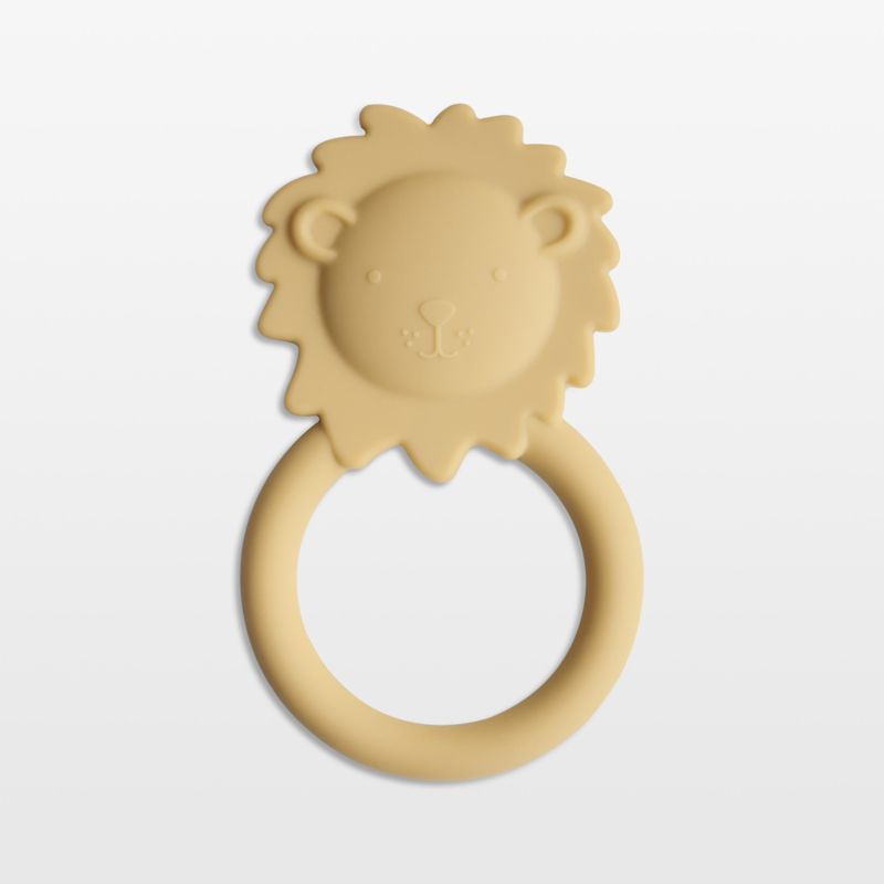 Mushie Yellow Lion Silicone Baby Teether - image 0 of 4