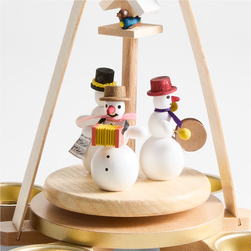 Musical Snowman Handmade German Tealight Candle Holder - image 2 of 3