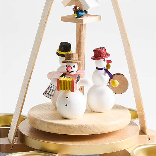 Musical Snowman Handmade German Tealight Candle Holder