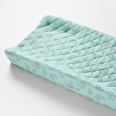 Mint Muslin Baby Changing Pad Cover