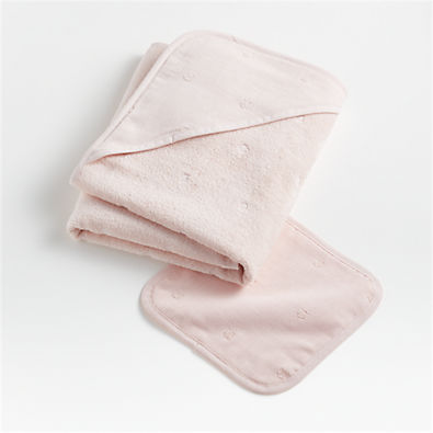 Pink Charms Organic Baby Bibs, Set of 3