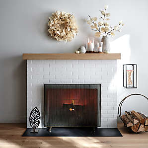 Crate & Barrel Fireplace Screen and Lamp Dupe