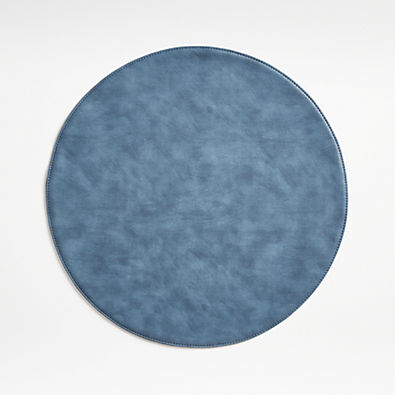 View Maxwell Round Blue Easy-Clean Placemat details