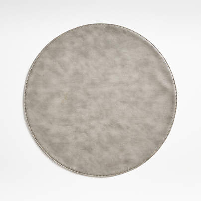 Maxwell Round Grey Easy-Clean Placemat