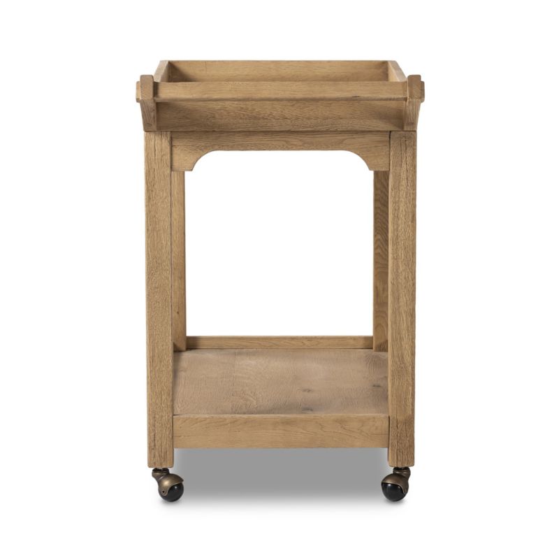 Myakka Natural Oak Wood Bar Cart - image 6 of 11