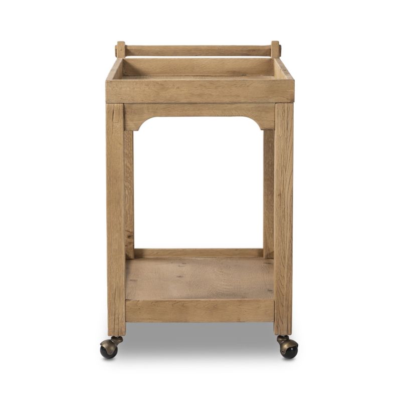 Myakka Natural Oak Wood Bar Cart - image 4 of 11