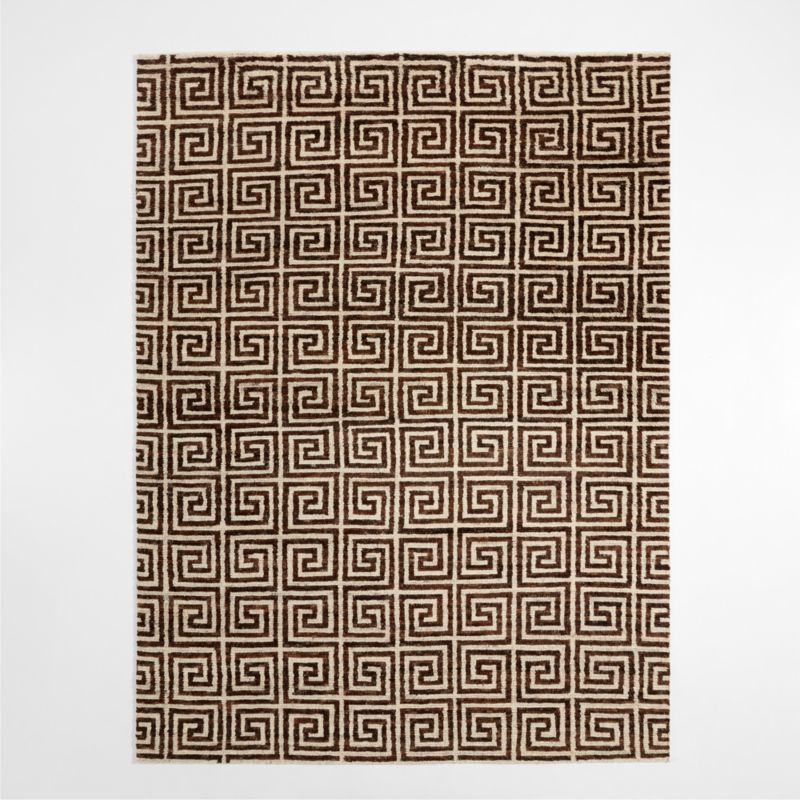 Mykonos Wool Hand-Knotted Espresso Brown Area Rug 10'x14' - image 1 of 4