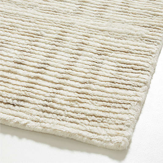 Mykonos Wool-Blend Hand-Knotted Ivory Area Rug 8'x10'