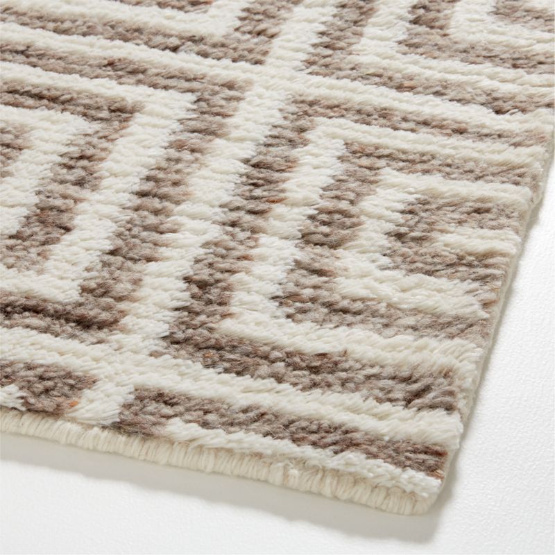 Mykonos Wool-Blend Hand-Knotted Taupe Brown Area Rug 6'x9' - image 5 of 6