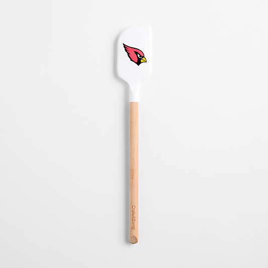 NFL Arizona Cardinals White Silicone and Wood Scraper Spatula
