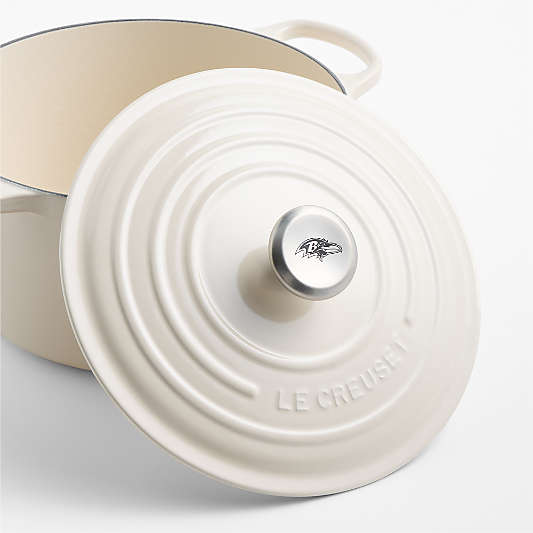 NFL Baltimore Ravens Le Creuset ® Signature 5.5-Qt. Cream Enameled Cast Iron Dutch Oven