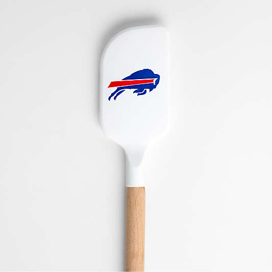 NFL Buffalo Bills White Silicone and Wood Scraper Spatula