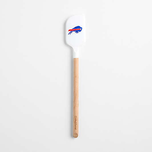 NFL Buffalo Bills White Silicone and Wood Scraper Spatula