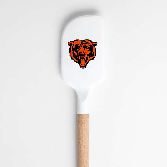 NFL Chicago Bears White Silicone and Wood Scraper Spatula