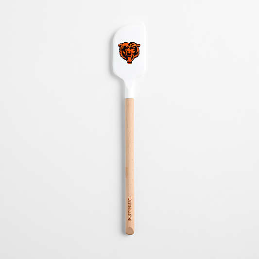 NFL Chicago Bears White Silicone and Wood Scraper Spatula