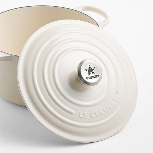 NFL Dallas Cowboys Le Creuset ® Signature 5.5-Qt. Cream Enameled Cast Iron Dutch Oven