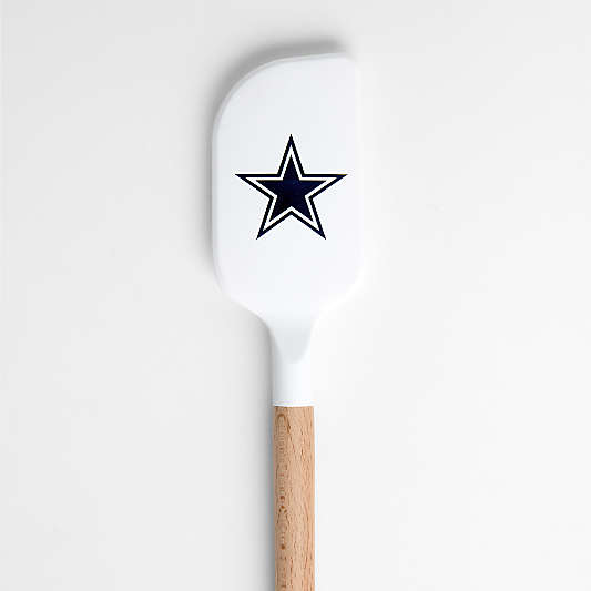NFL Dallas Cowboys White Silicone and Wood Scraper Spatula