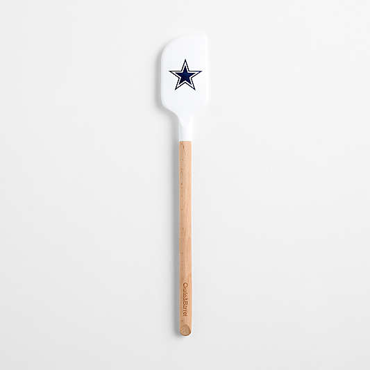 NFL Dallas Cowboys White Silicone and Wood Scraper Spatula